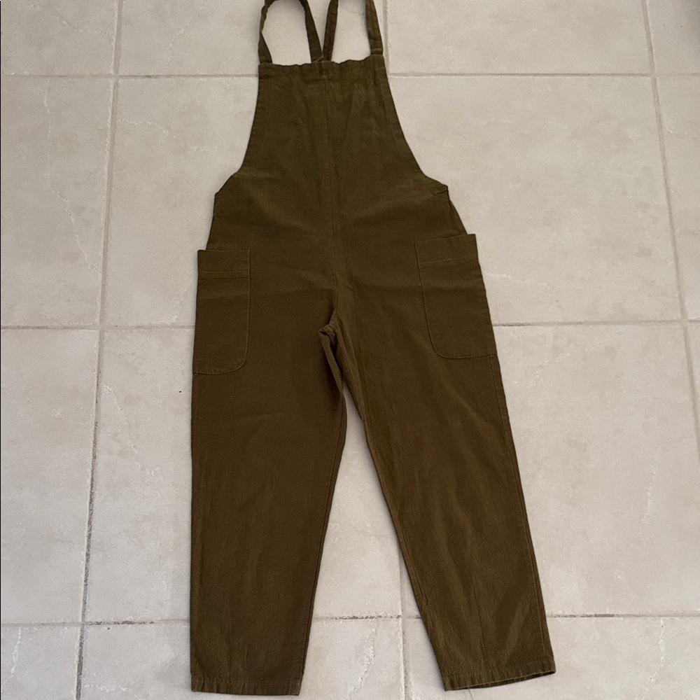 Casual Olive Women's  Overalls
